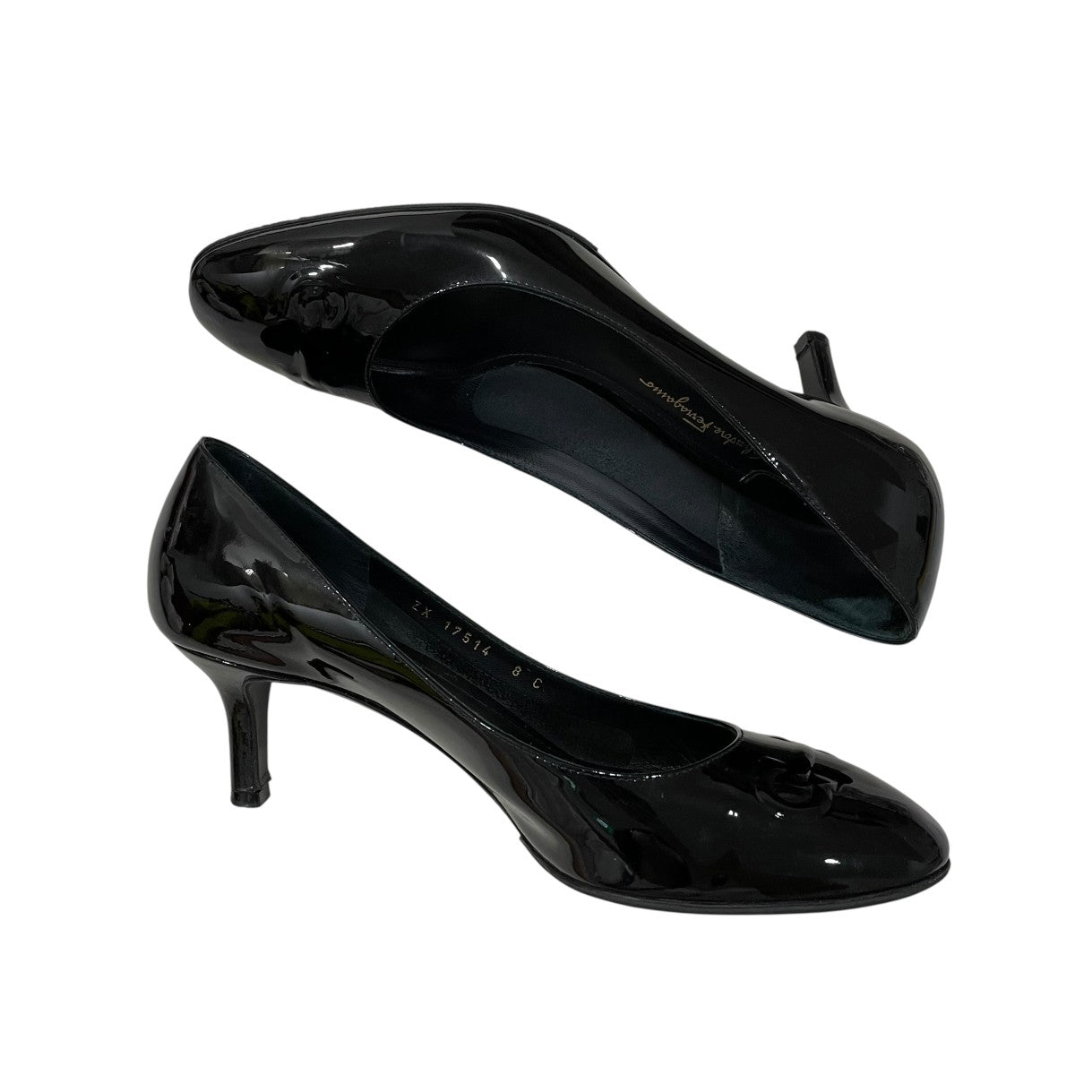 新品　サルバトーレ　フェラガモ　ピンヒール　黒　7C 新品 サルバトーレ フェラガモ ピンヒール 黒 7C 新品