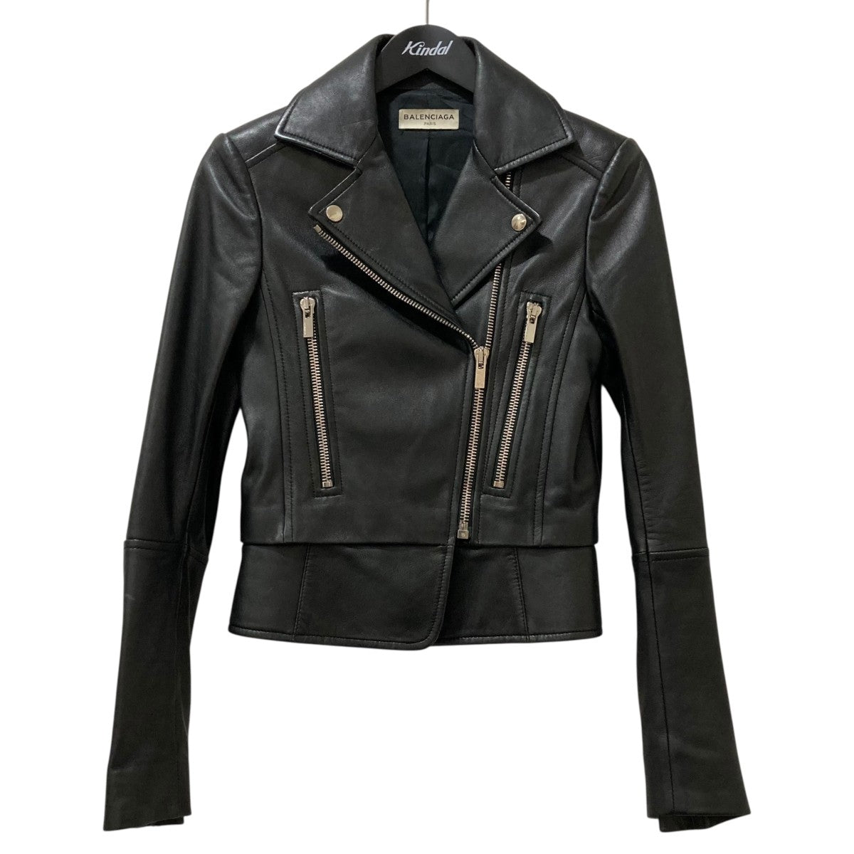 BALENCIAGAブラックレザーライダースジャケット size 34 楽天市場】【中古】BALENCIAGAレザーバイカージャケット