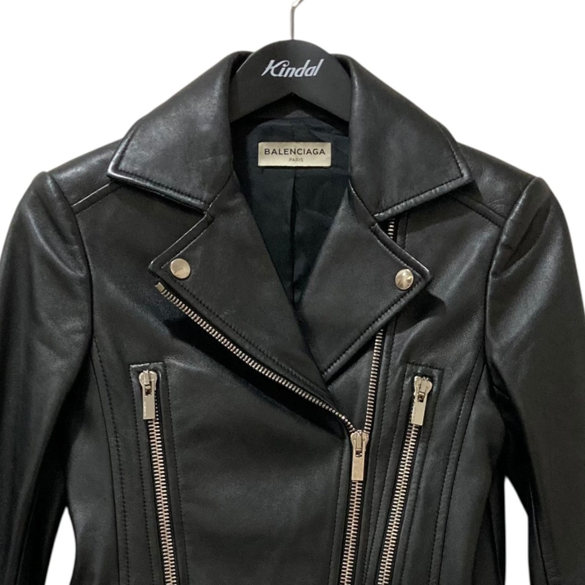 BALENCIAGAブラックレザーライダースジャケット size 34 楽天市場】【中古】BALENCIAGAレザーバイカージャケット