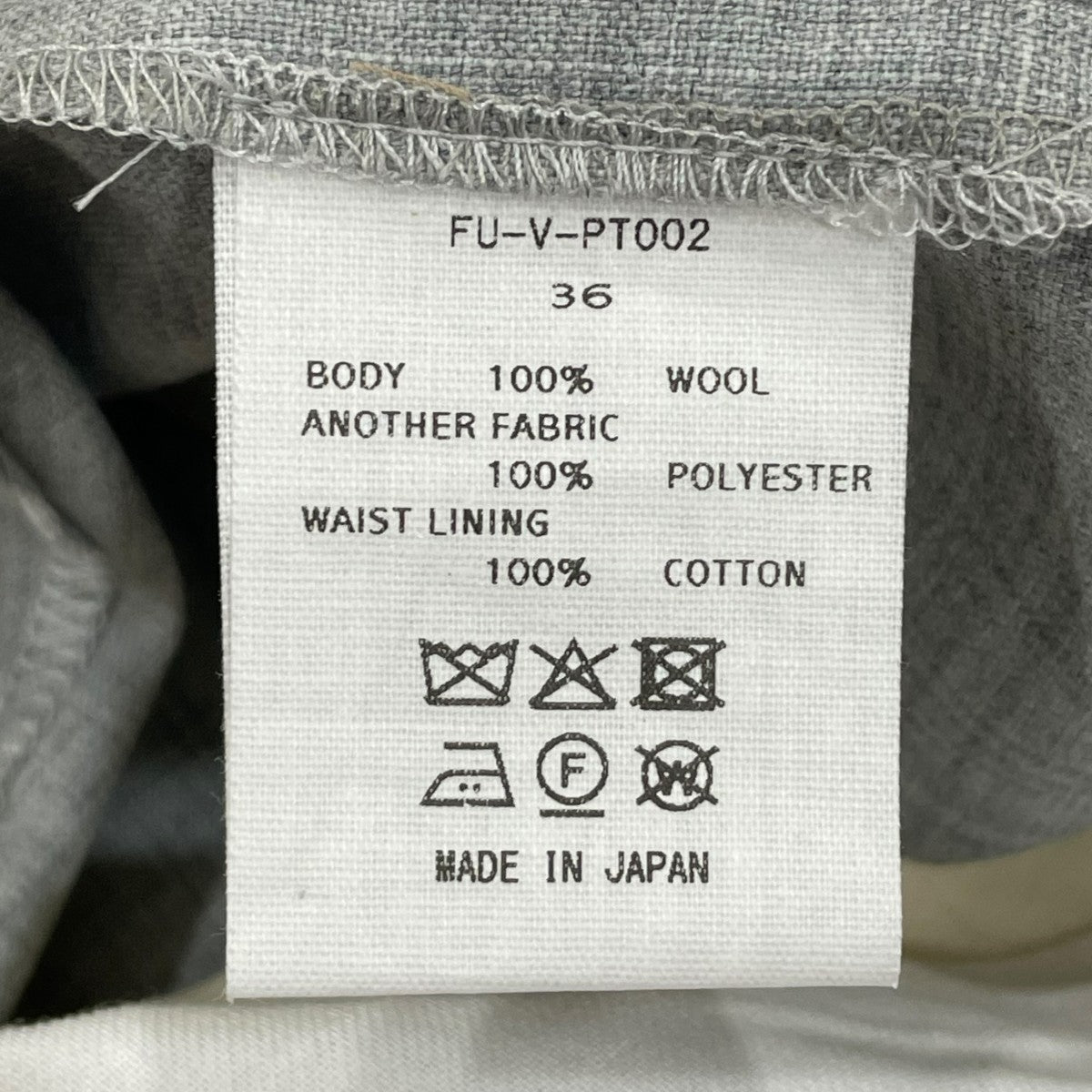 ZIPPED HEM SLACKSジップスラックスパンツFU-V-PT002