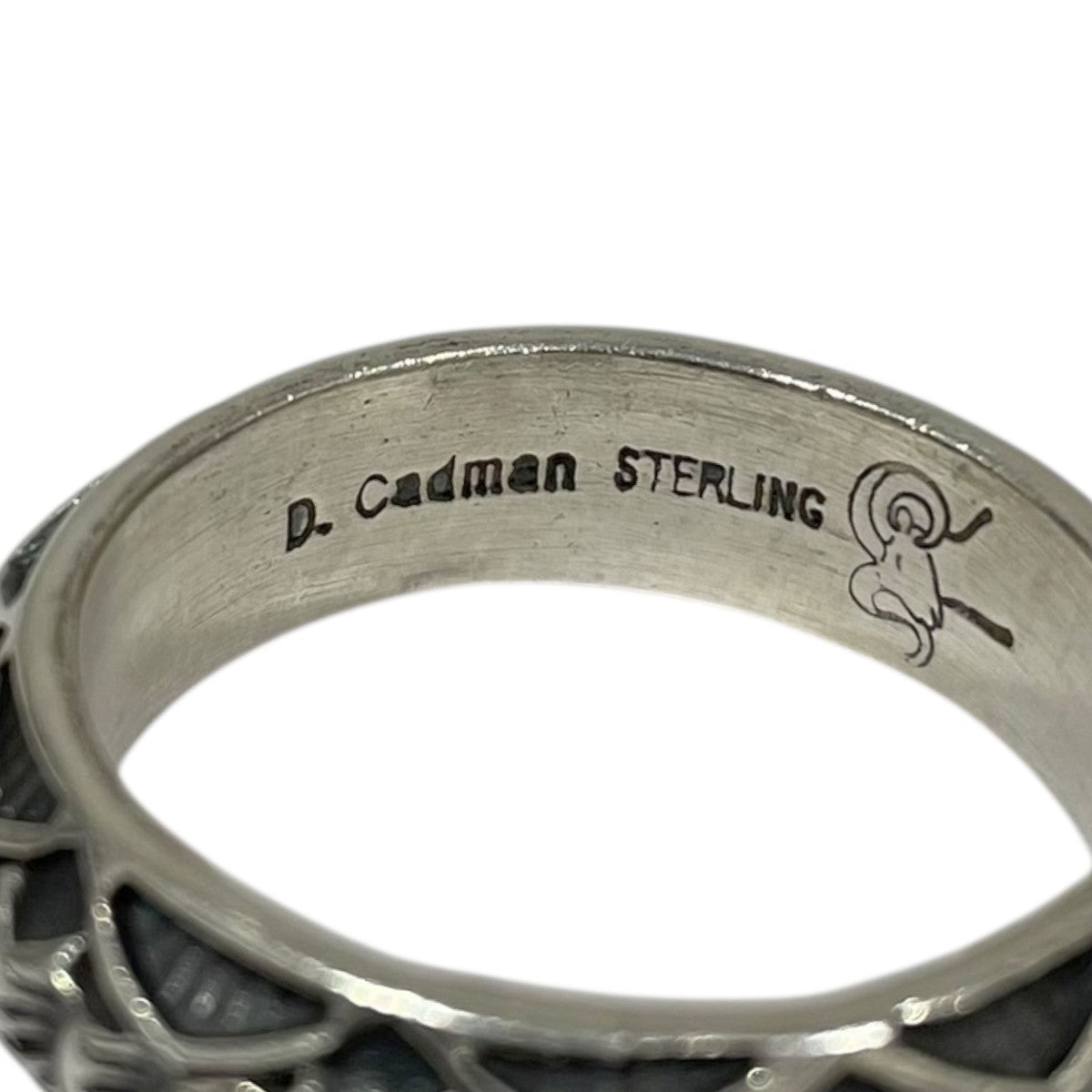 D.Cadman ナバホ　リング　インディアンジュエリー　サンダーバード　14号 インディアンジュエリー ハートスタンプリング  ナバホ ダレル