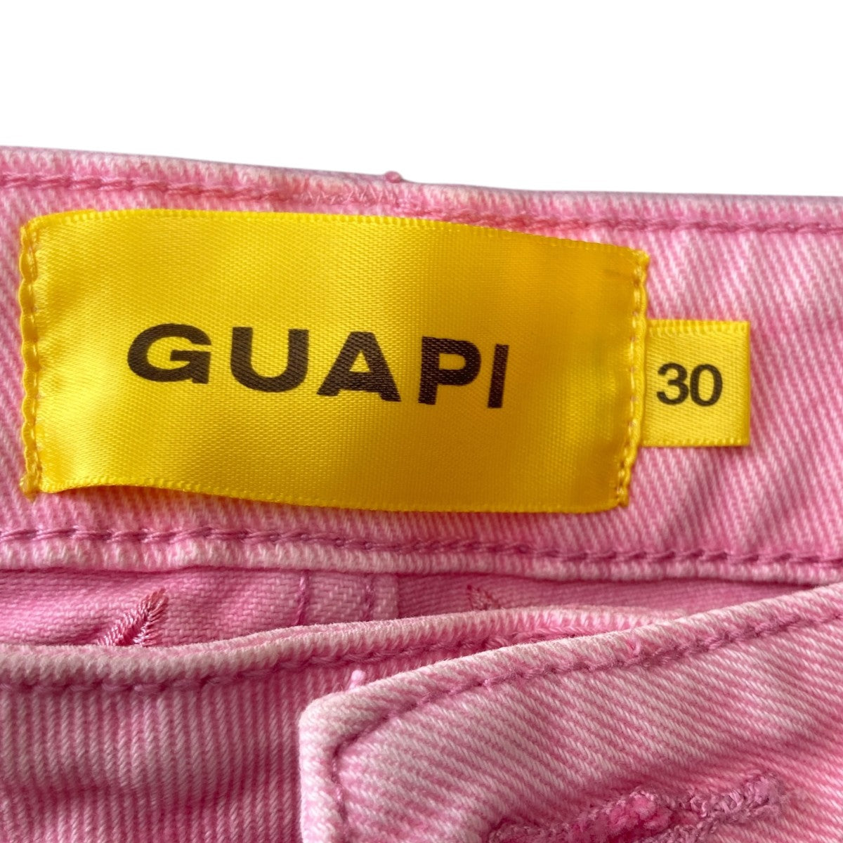 GUAPI(グアピ) french rose star denimスリム フィットパンツ ピンク