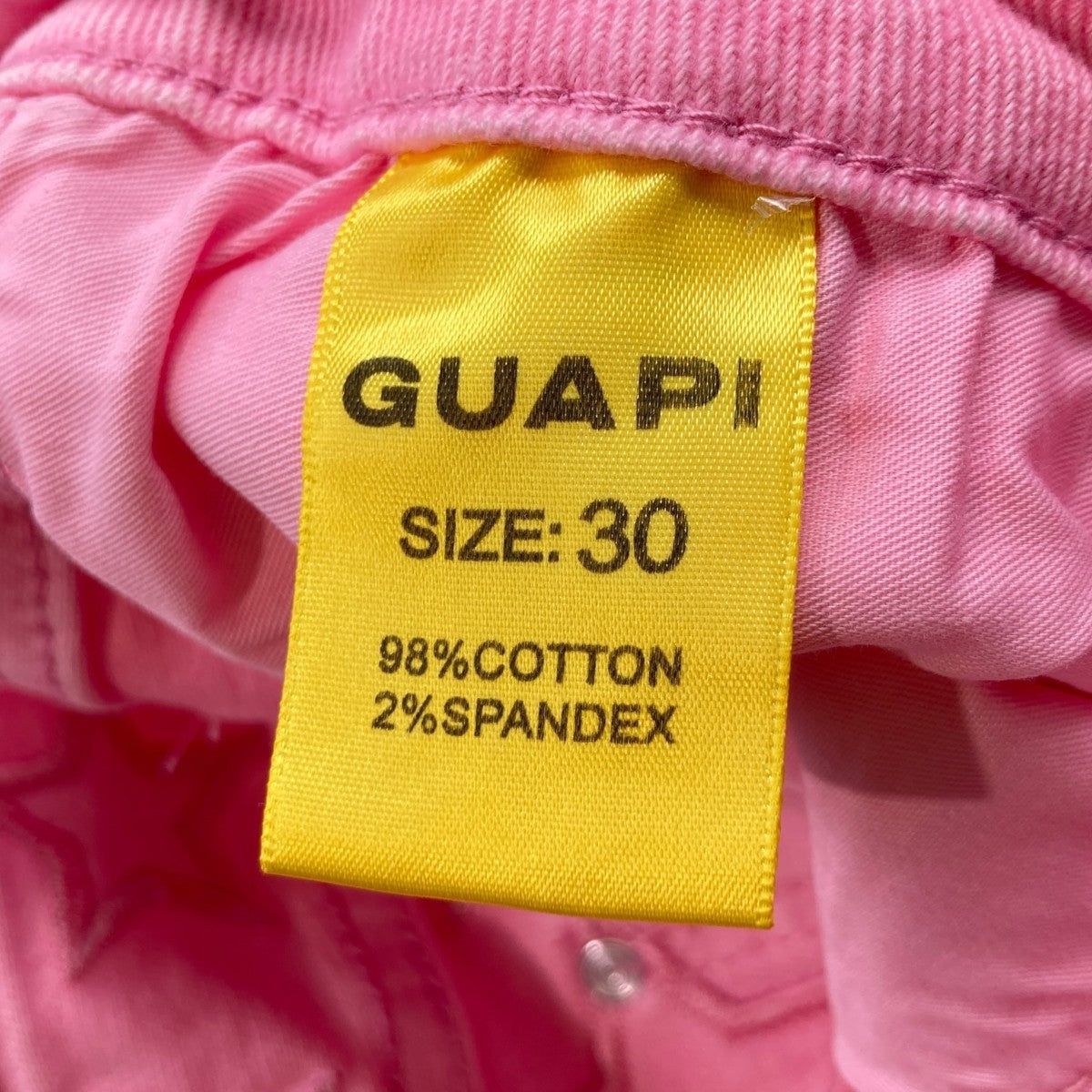 GUAPI ピンク スリムフィットデニム サイズ28 GUAPI ピンク スリムフィットデニム サイズ28