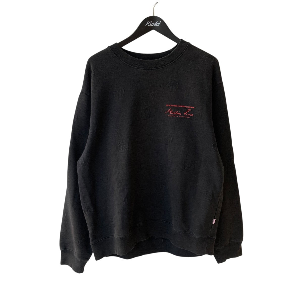 MARTINE ROSE◆ストライプBDデニムシャツ/長袖シャツ/L/コットン/インディゴ/ボタンダウン Martine Rose ストライプ 長袖シャツ MARTINE ROSE マーティンローズ