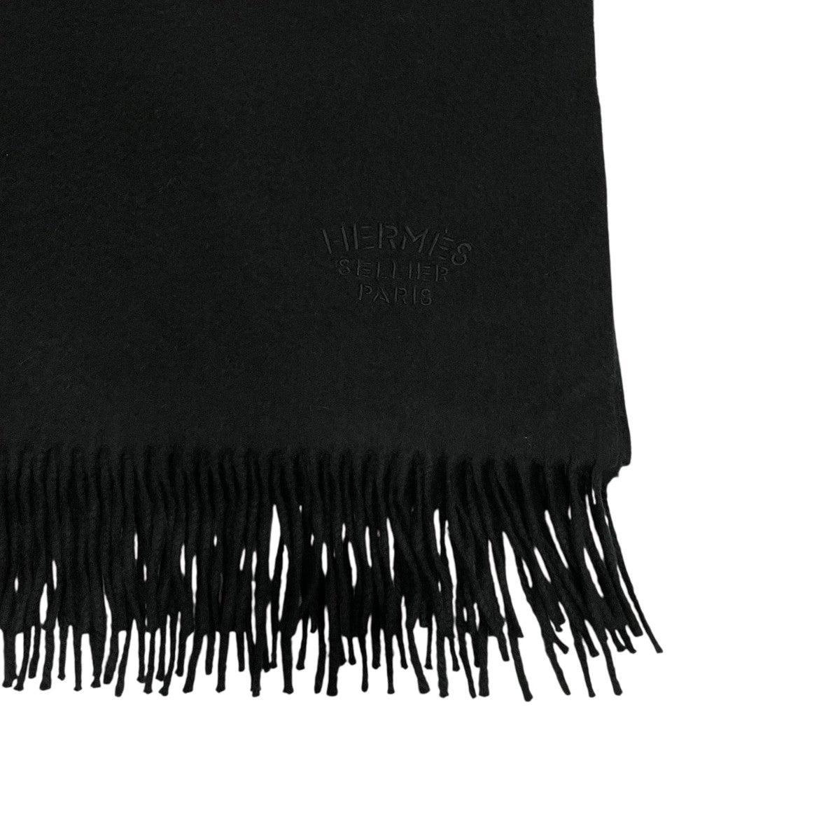 HERMES(エルメス) フリンジマフラー ブラック｜【公式】カインドオル