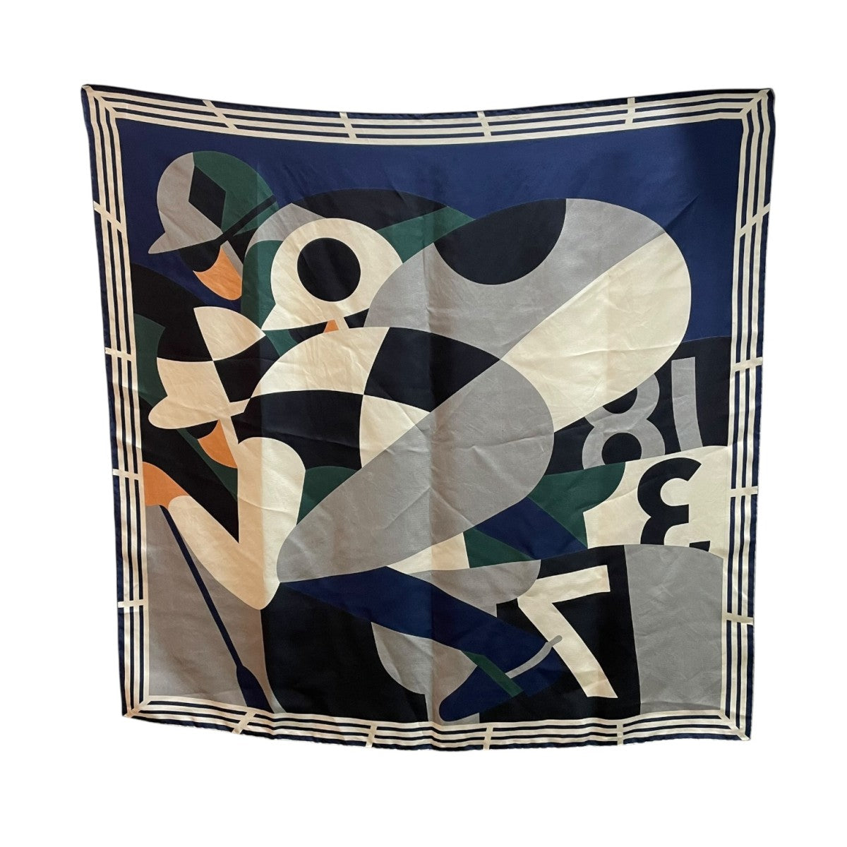 HERMES エルメス シルクスカーフ カレ90 乗馬 ブーツ柄 HERMES