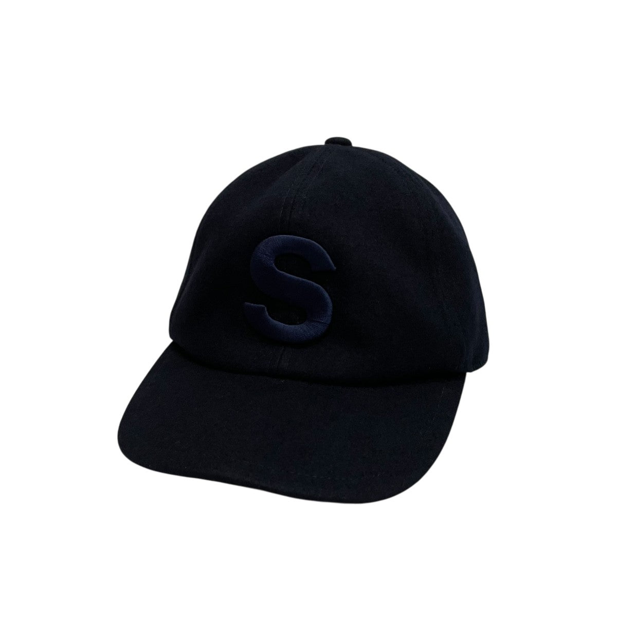 sacai Sロゴキャップ ブラック サカイ カウズ メルトン キャップKAWS x Sacai Melton Cap Black