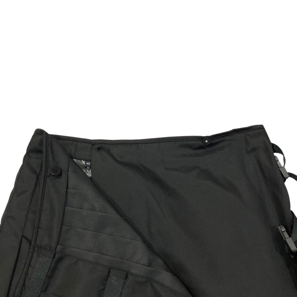 値下げ可【美品・希少】PRADA ブラック ラップ ナイロン ミニスカート 42 値下げ可【美品・希少】PRADA ブラック ラップ ナイロン ミニ
