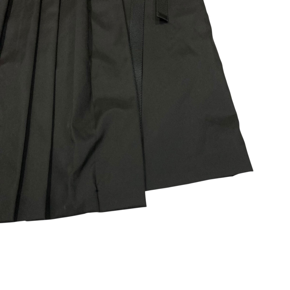 美麗品✨プラダ テスート ナイロン プリーツ スカート ブラック リボン シルク プラダ Re-Nylon プリーツスカート ナイロン ブラック (PRADA