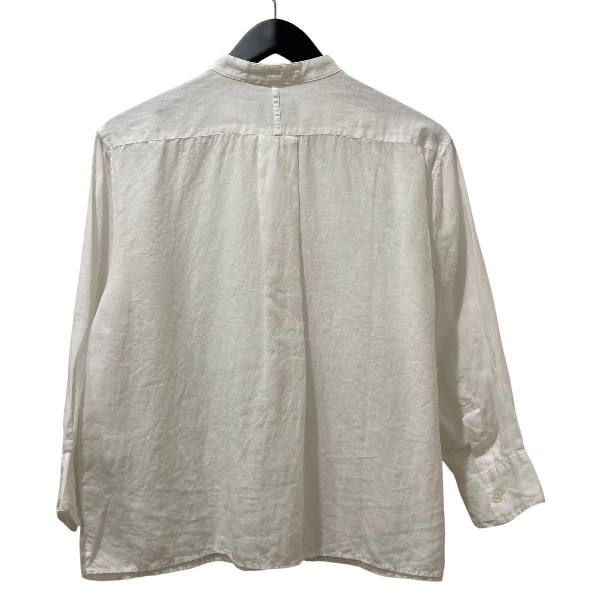 ［美品］マーガレットハウエル ・コットン バンドカラー シャツ 白 MARGARET HOWELL(マーガレットハウエル) バンドカラーシャツ578