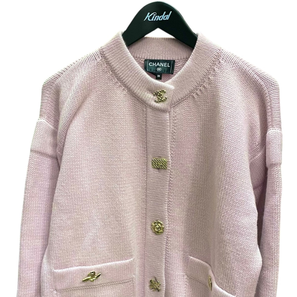 CHANEL シャネル ココボタン ジャケット カーディガン 38 シャネル CHANEL ココマークボタンジャケット カーディガン シャネル