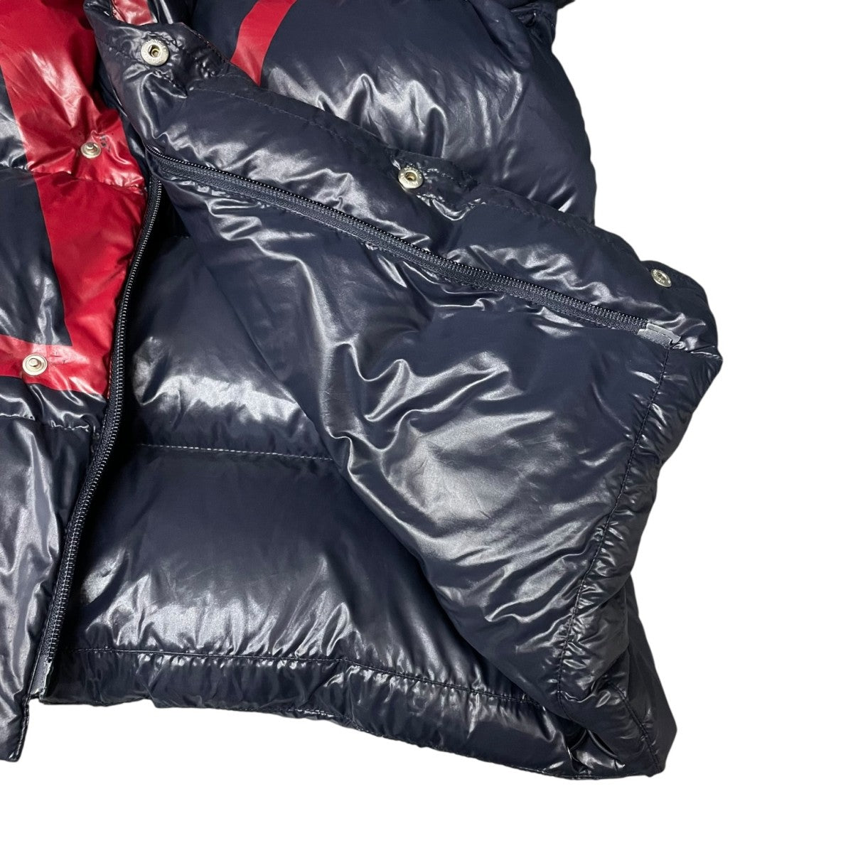 MONCLER×VALENTINO ダウンジャケット ネイビーレッド サイズ 46