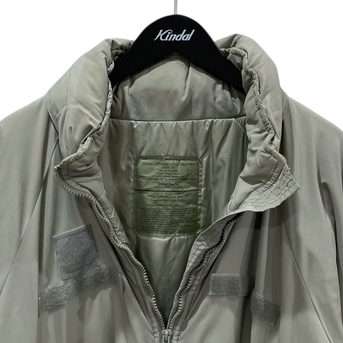 ジップアップ中綿ブルゾン PARKA， EXTREME COLD WEATHER LEVEL7 GEN3 PRIMALOFT プリマロフト 8415-01-538-6289