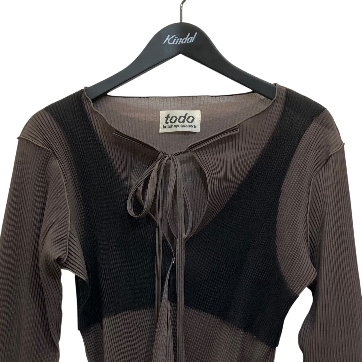 kotohayokozawa sheer layered cardigan長袖ブラウス 古着・中古-2枚目のアイテム画像