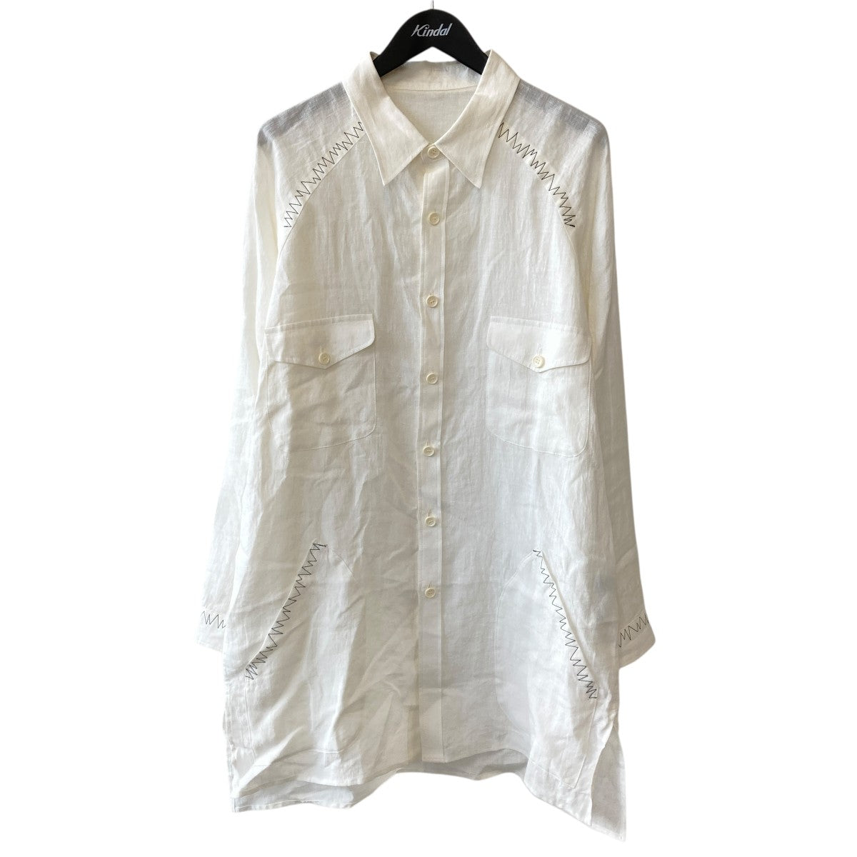 Yohji Yamamoto pour homme リネンシャツHS-B47-306 古着・中古-1枚目のアイテム画像