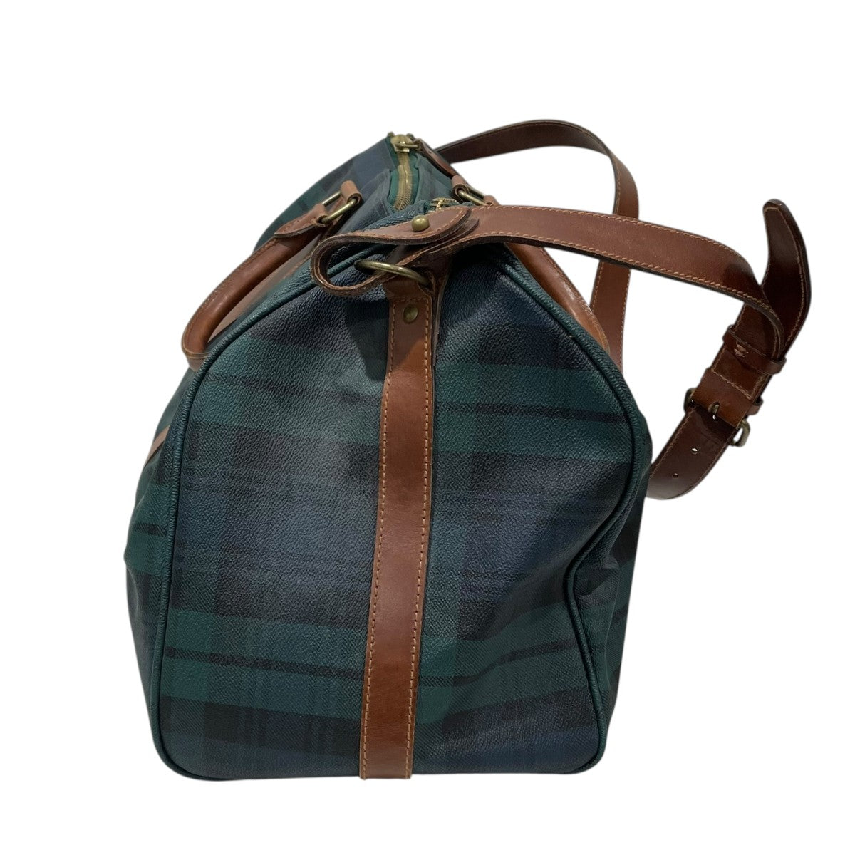 美品 Polo Ralph Lauren ボストンバック 2way チェック柄 2way】POLO RALPH LAUREN チェック柄 ボストンバック