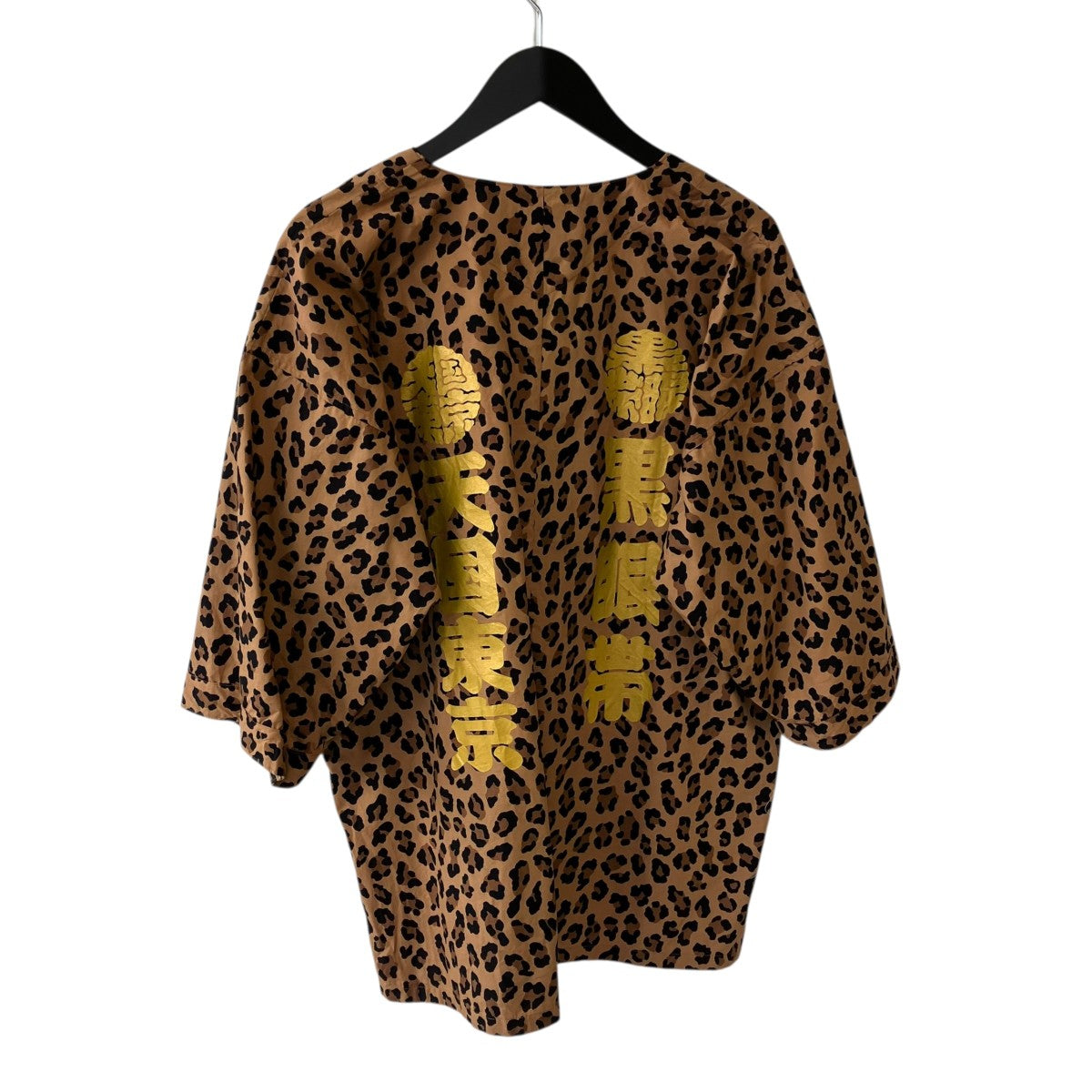 WACKO MARIA BLACKEYEPATCH LEOPARD DABO SHIRTノーカラーシャツBEP-WM-DB02 古着・中古-2枚目のアイテム画像