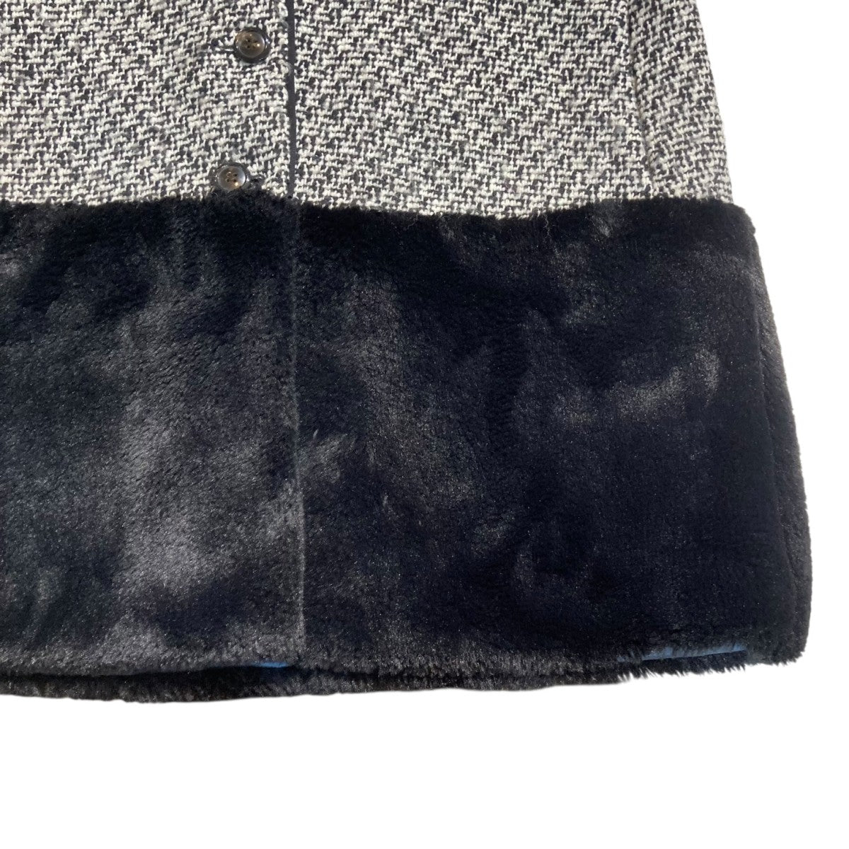 TOMORROWLAND モノトーンロービング ファーペプラムジレ TOMORROWLAND （トゥモローランド）の「モノトーンロービング ファー