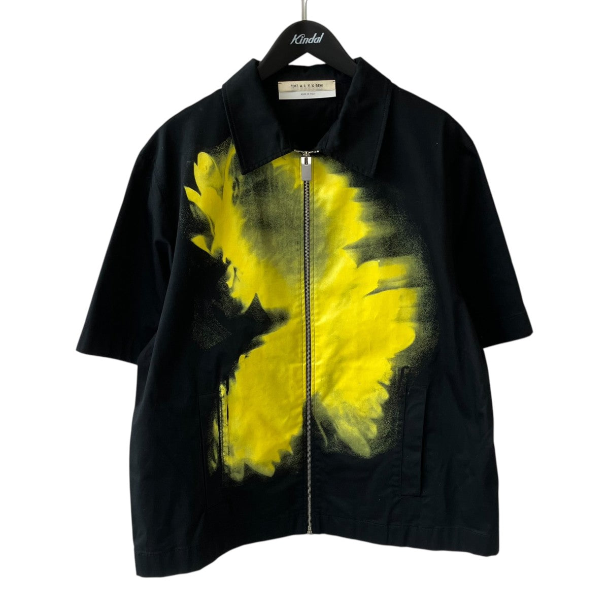 1017 ALYX 9SM(アリクス) ジップアップ半袖シャツ ブラック サイズ L