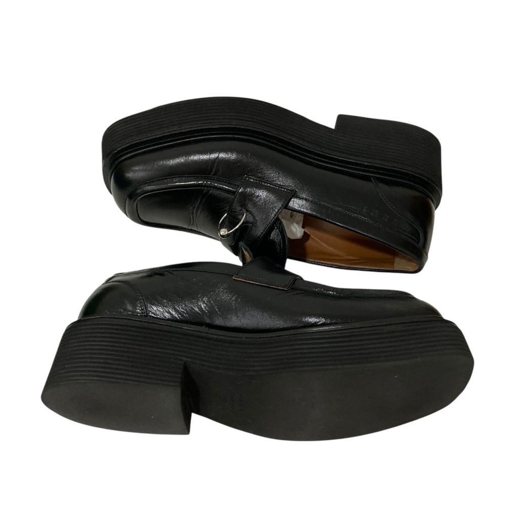 MARNI(マルニ) リングピアス スクエアトゥ コインローファー ブラック  