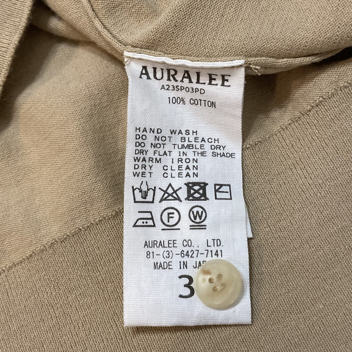 SUPER HIGH GAUGE COTTON KNIT POLOポロシャツA23SP03PD