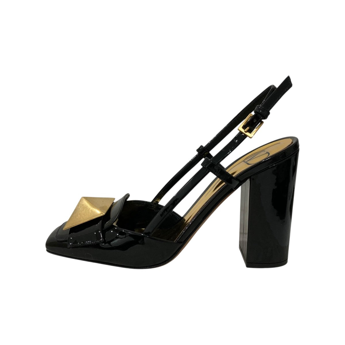 VALENTINO ワンスタッド ストラップパンプス 古着・中古-2枚目のアイテム画像