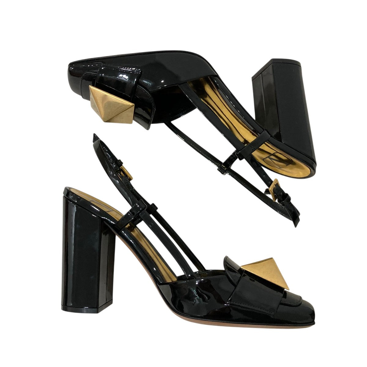 VALENTINO ワンスタッド ストラップパンプス 古着・中古-5枚目のアイテム画像
