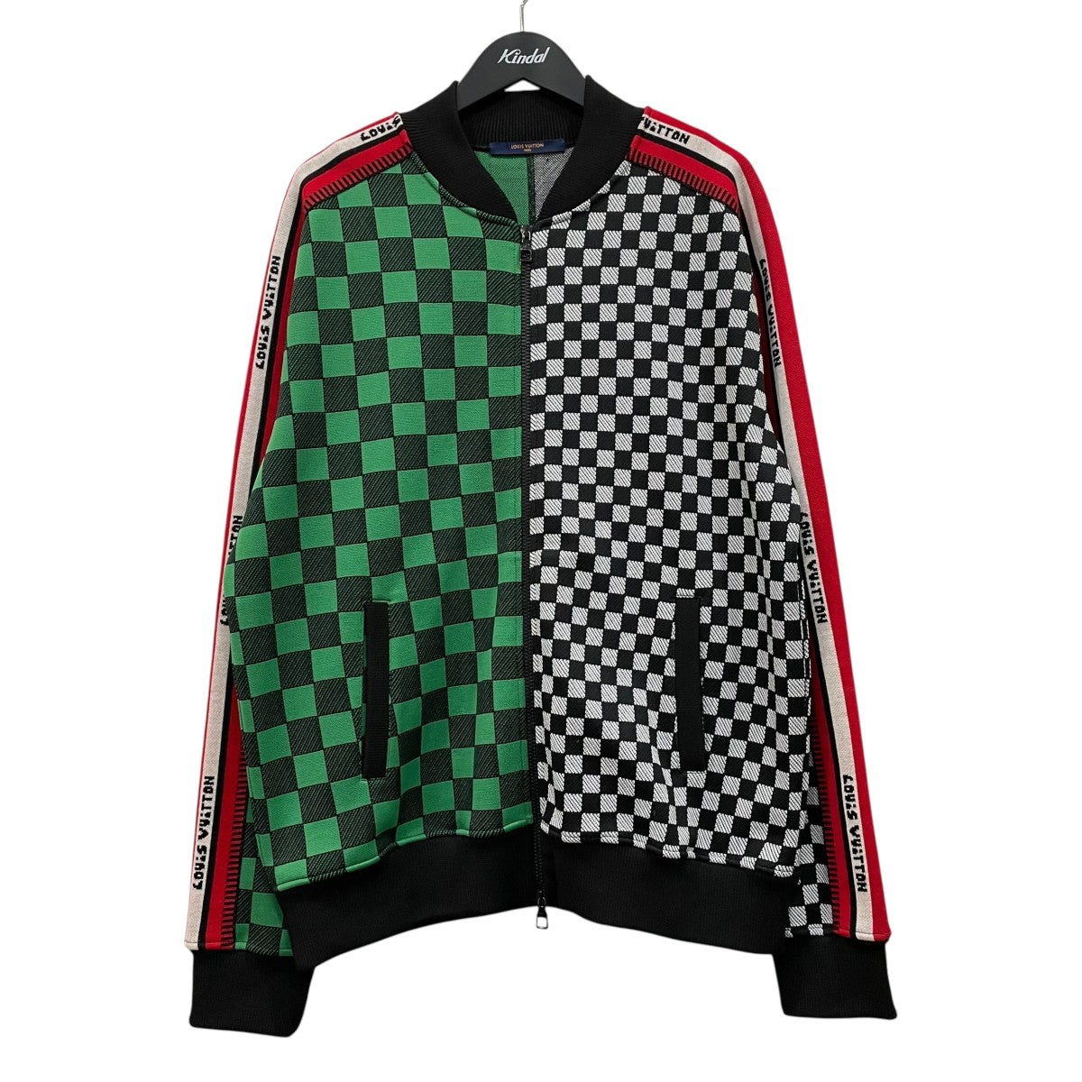 【上品】LOUISVUITTONルイヴィトン　ニットジップクロージャージャケット ダミエ クロップド シングルブレストジャケット ｜ルイ