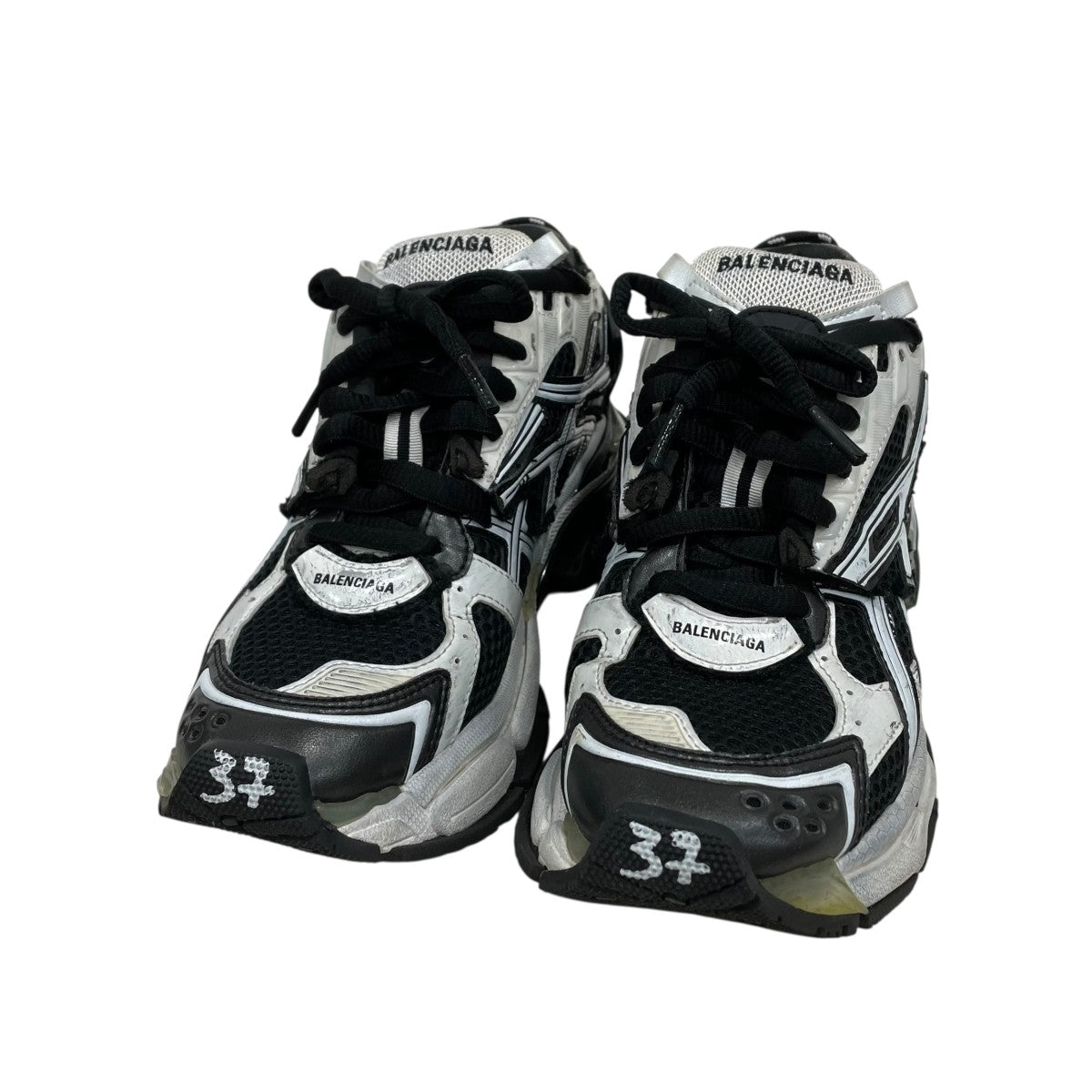 BALENCIAGA(バレンシアガ) キャンペーンロゴファーサンダル ブラック