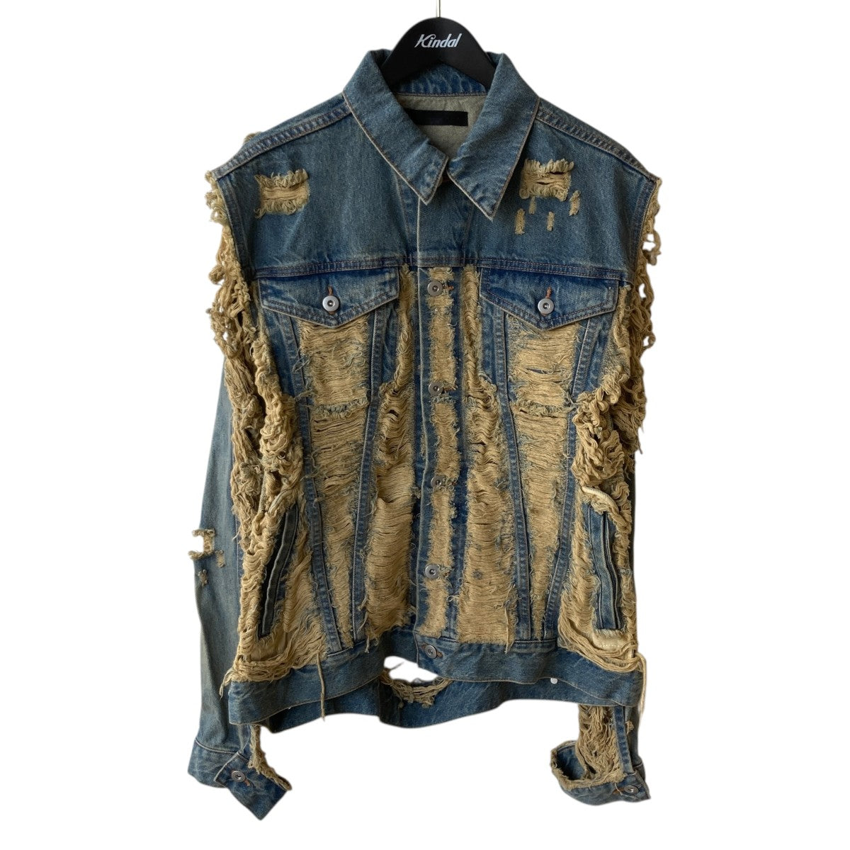 JUN／NAKAYAMA JN DISTRESSED DENIM JACKETデニムジャケット 古着・中古-1枚目のアイテム画像