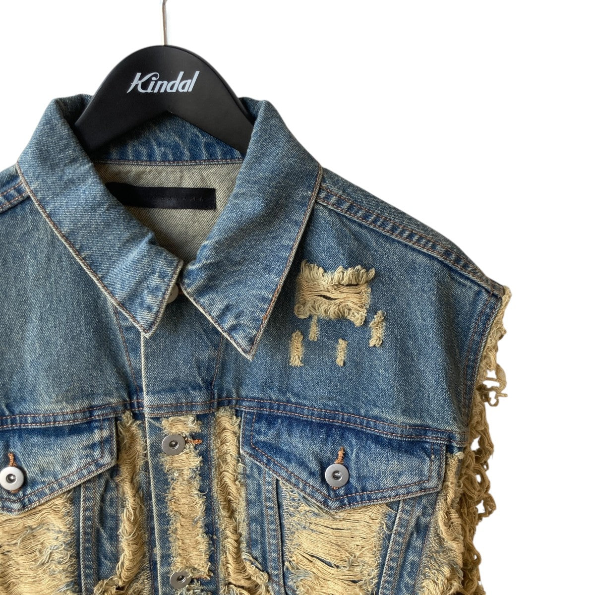 JUN／NAKAYAMA JN DISTRESSED DENIM JACKETデニムジャケット 古着・中古-3枚目のアイテム画像