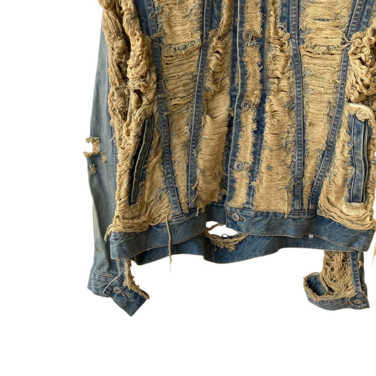 JUN／NAKAYAMA JN DISTRESSED DENIM JACKETデニムジャケット 古着・中古-4枚目のアイテム画像