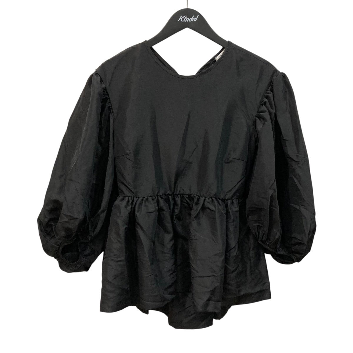 PUFF SLEEVE TOP WITH OPEN BACK DETAIL長袖ブラウス