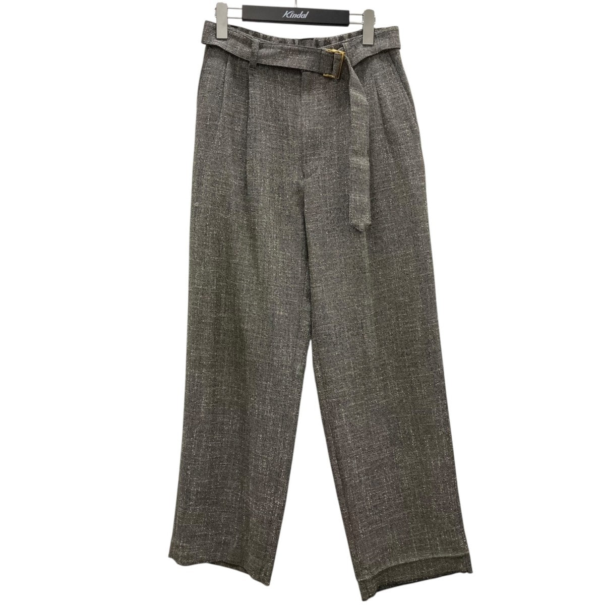 CULLNI Slub Tweed 2 Tuck Wide Pants with Long Beltタックパンツ24-AW-038B 古着・中古-1枚目のアイテム画像