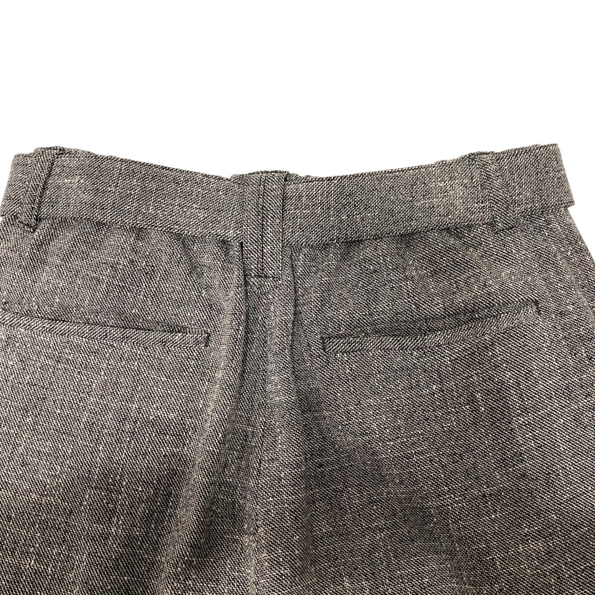 CULLNI Slub Tweed 2 Tuck Wide Pants with Long Beltタックパンツ24-AW-038B 古着・中古-4枚目のアイテム画像