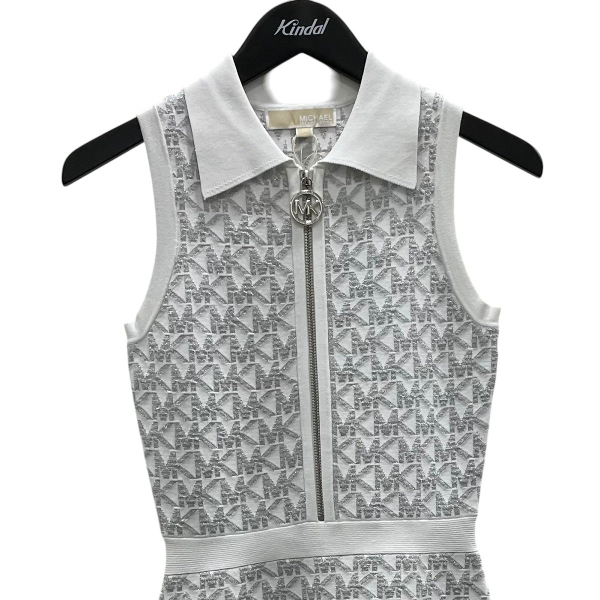 Metallic Logo Jacquard Polo DressノースリーブワンピースMS381OS7TV