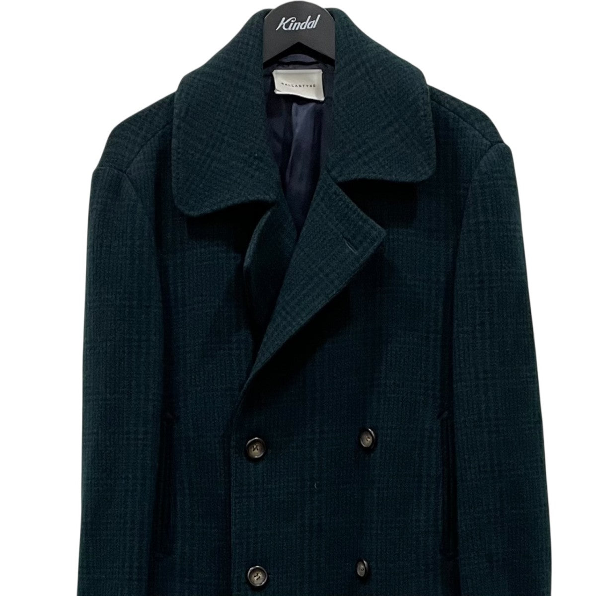 BALLANTYNE(バランタイン) ウールコート グリーン×ネイビー サイズ 50