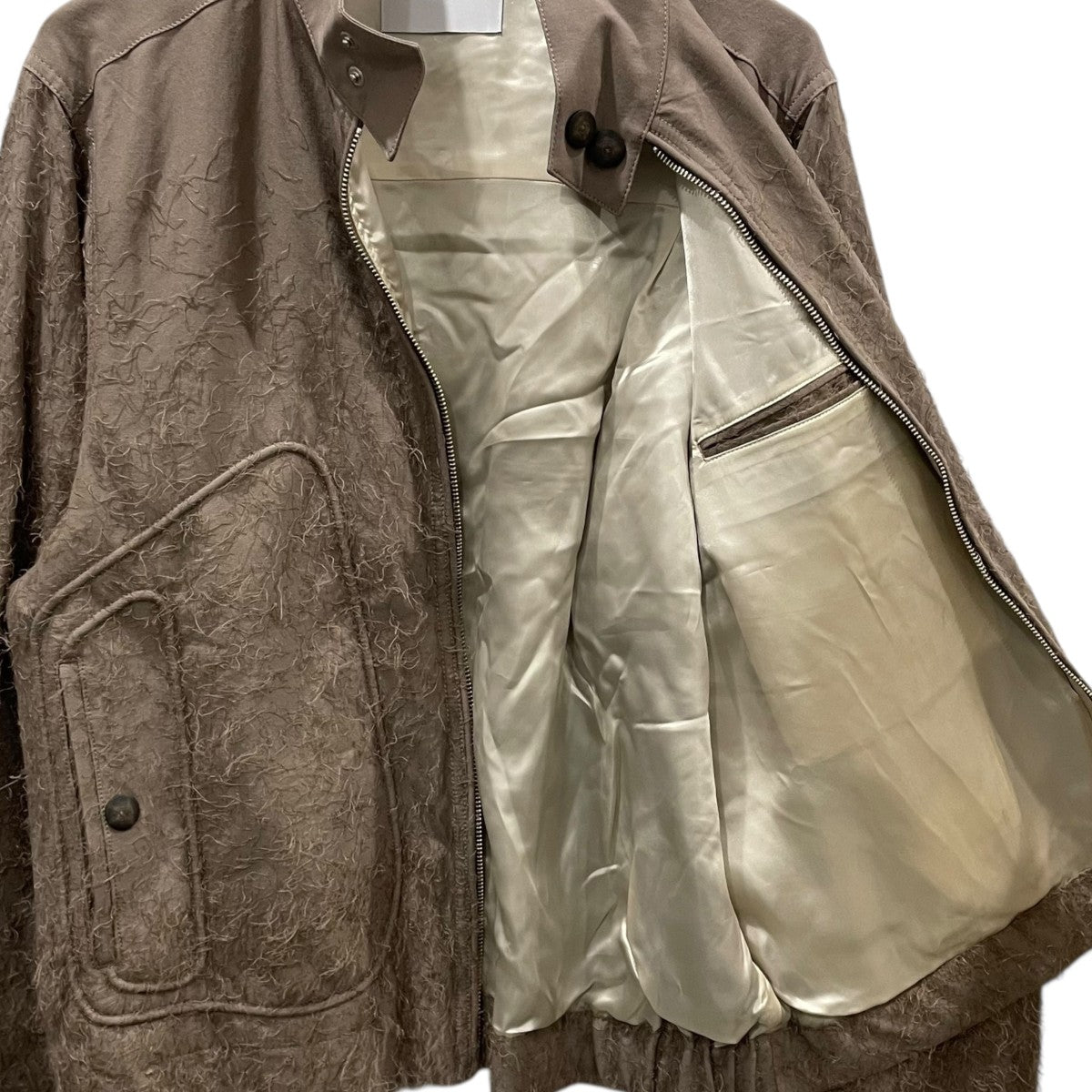 SUGARHILL 24AW ジップアップジャケット Hairly Blousonコットンレーヨンジャケット 2411300208 古着・中古-4枚目のアイテム画像