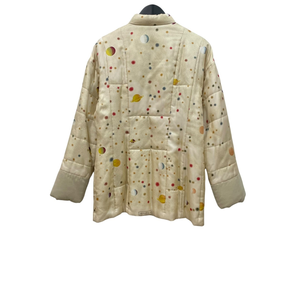 HERMES SILK宇宙柄リバーシブル 中綿コート 古着・中古-2枚目のアイテム画像