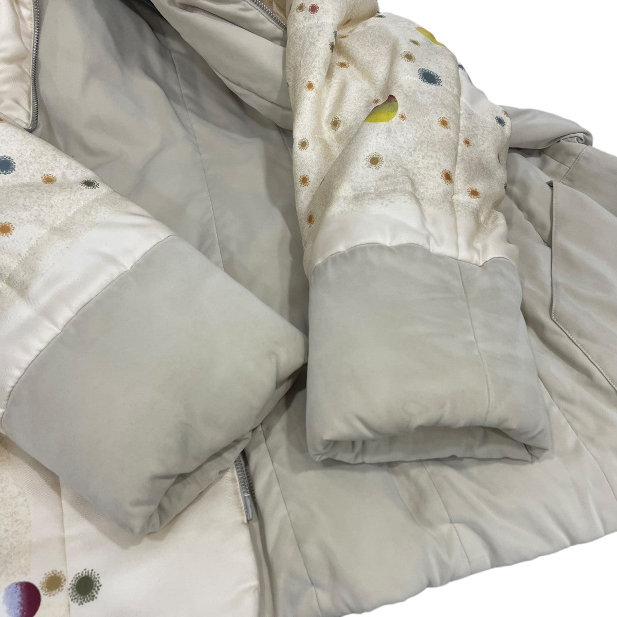 HERMES SILK宇宙柄リバーシブル 中綿コート 古着・中古-6枚目のアイテム画像