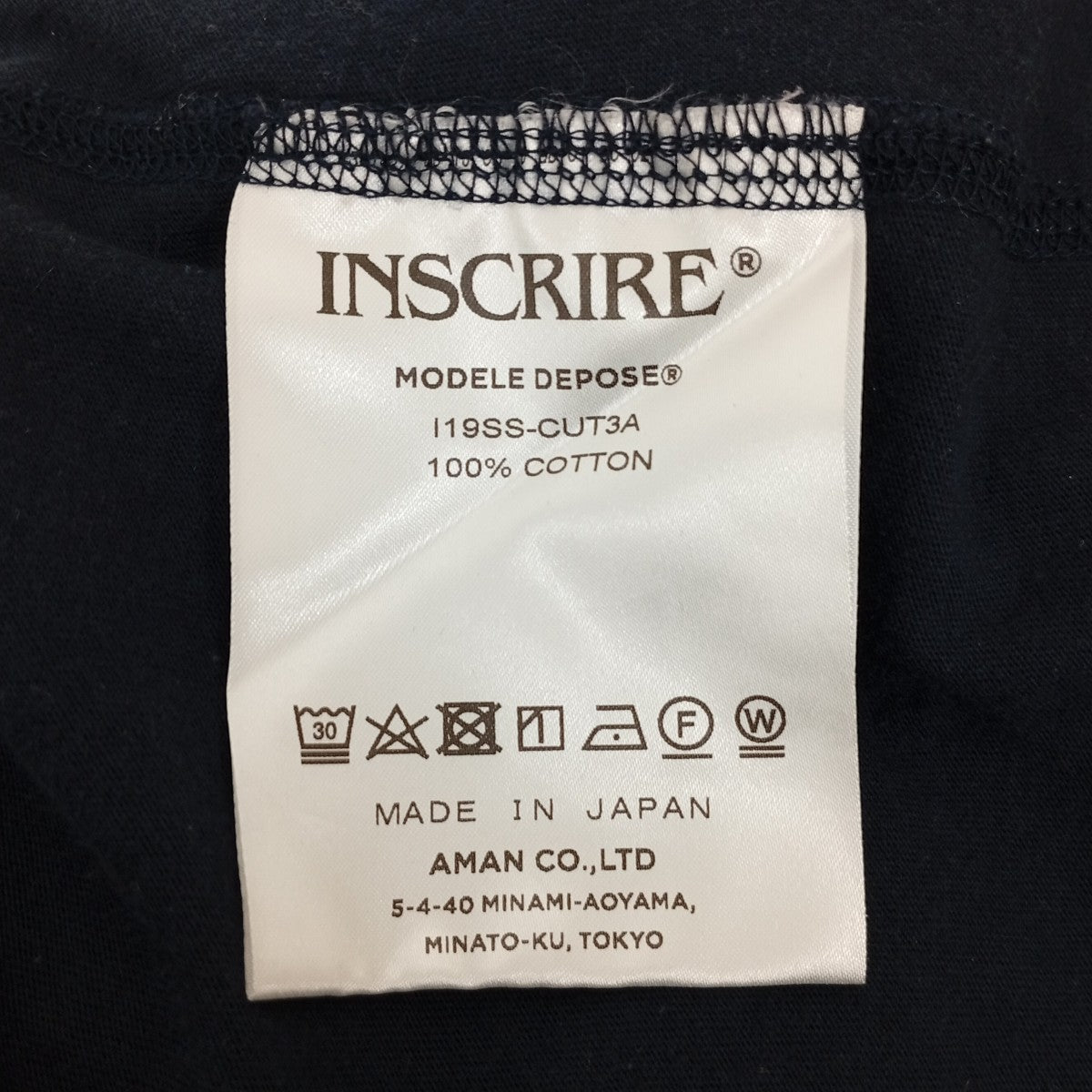 バックスリット半袖カットソーI19SS-CUT3A