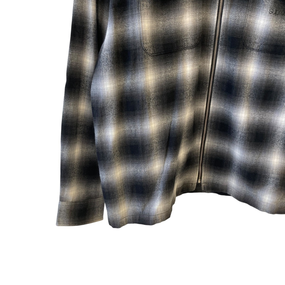トップス 22aw Shadow Plaid Flannel Zip Up Shirt M Supreme(シュプリーム) Shadow Plaid Flannel Zip Up Shirtチェック