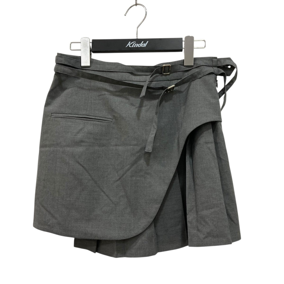 tanaka daisuke two belted pleats mini skirtミニスカートTD23AWSK51 古着・中古-1枚目のアイテム画像