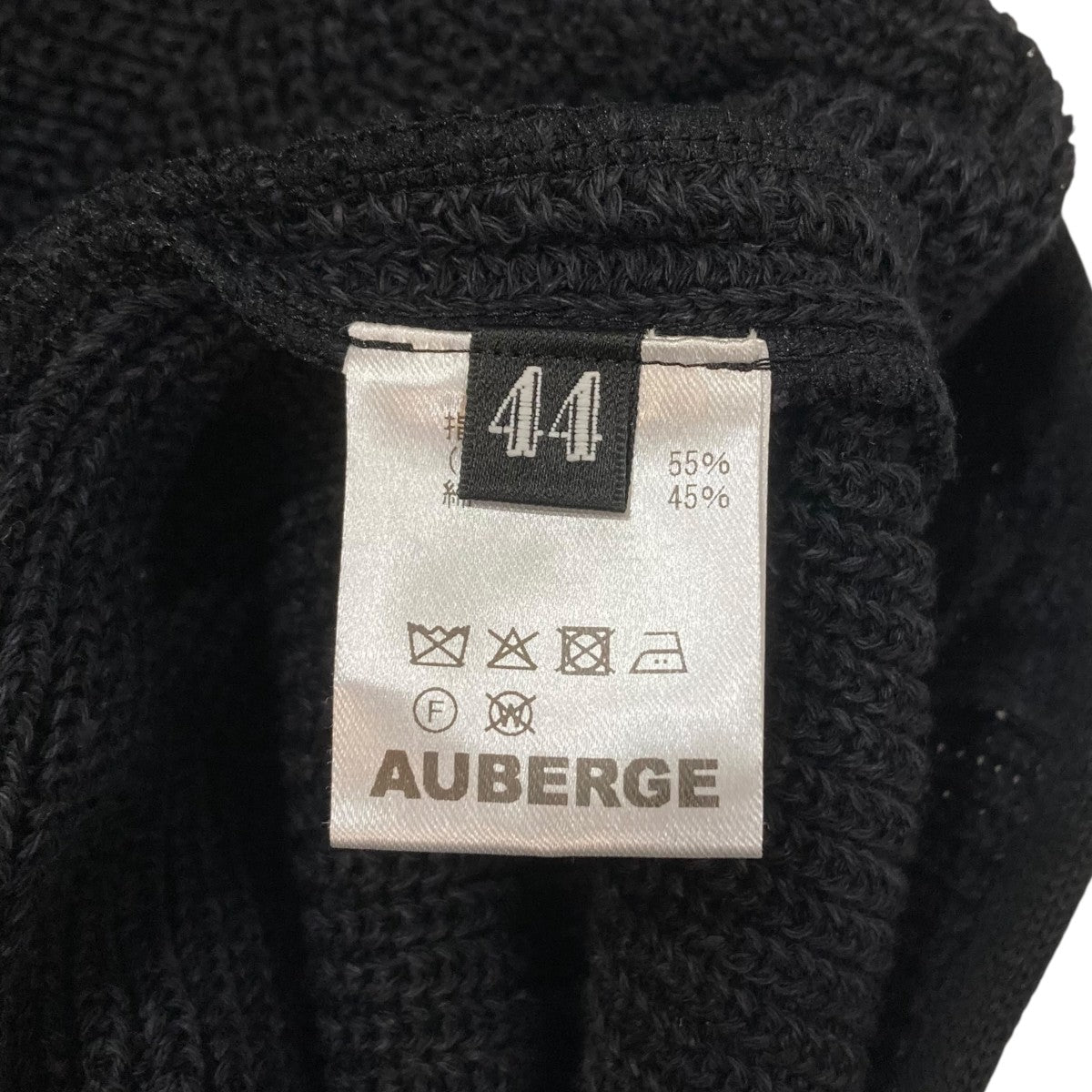 AUBERGE(オーベルジュ) CHEVALIERコットンニットカーディガン ブラック