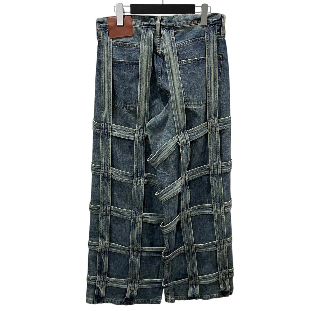 格子装飾デニムパンツ Caged Denim Pants ケージドデニムパンツ 2411300402