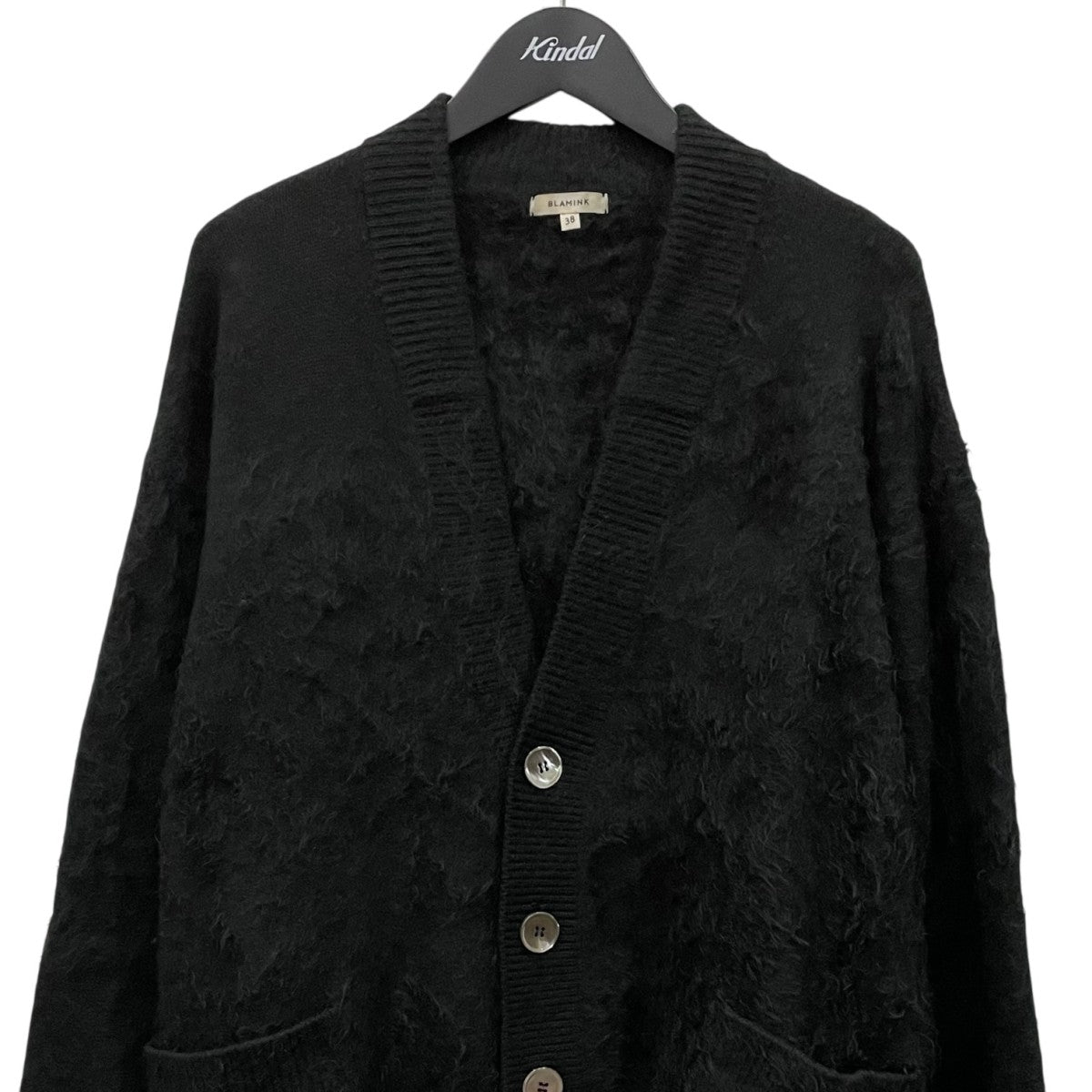 BLAMINK(ブラミンク) 7GカシミヤファーVネックカーディガン7915-299