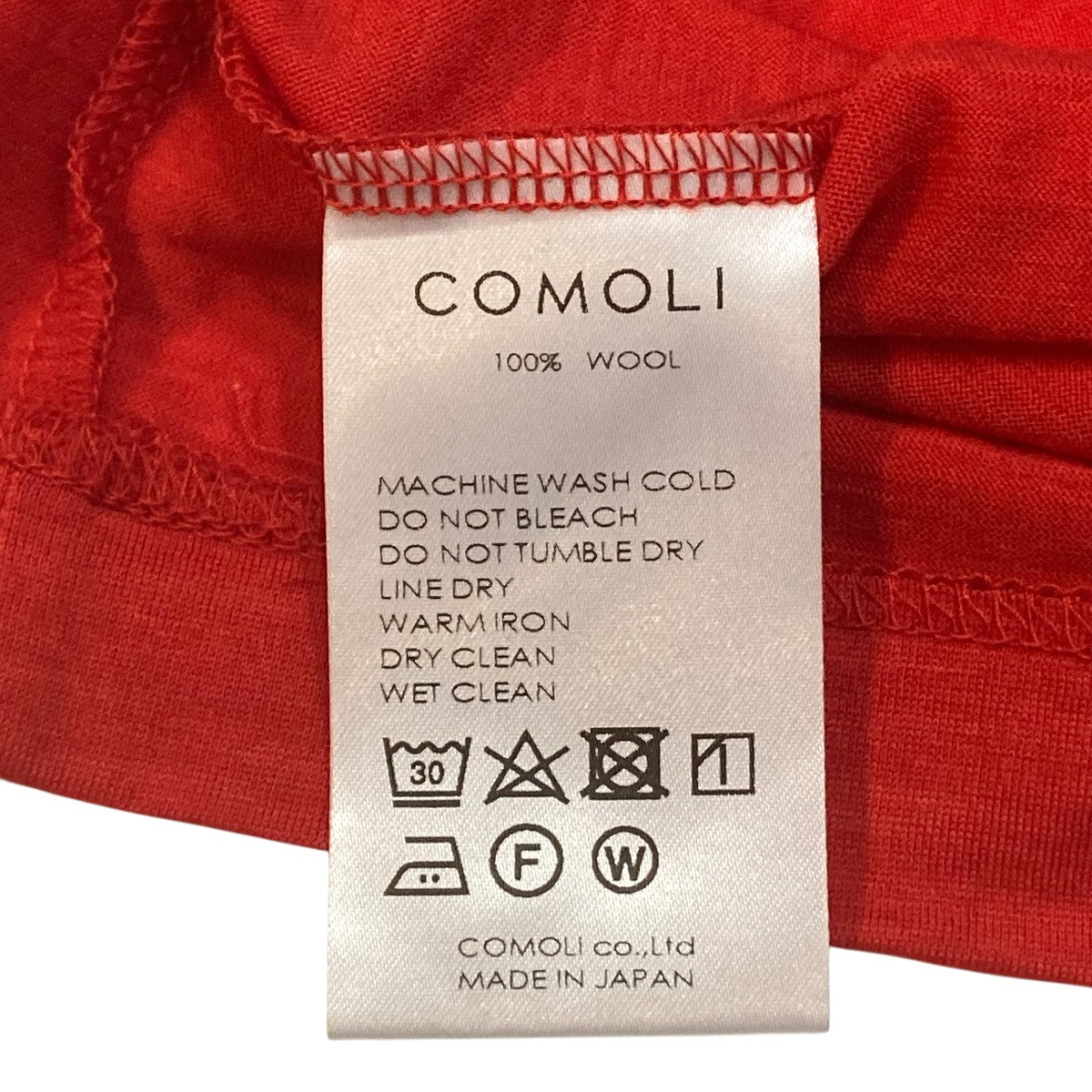 COMOLI UネックTシャツR01-05014 古着・中古-7枚目のアイテム画像