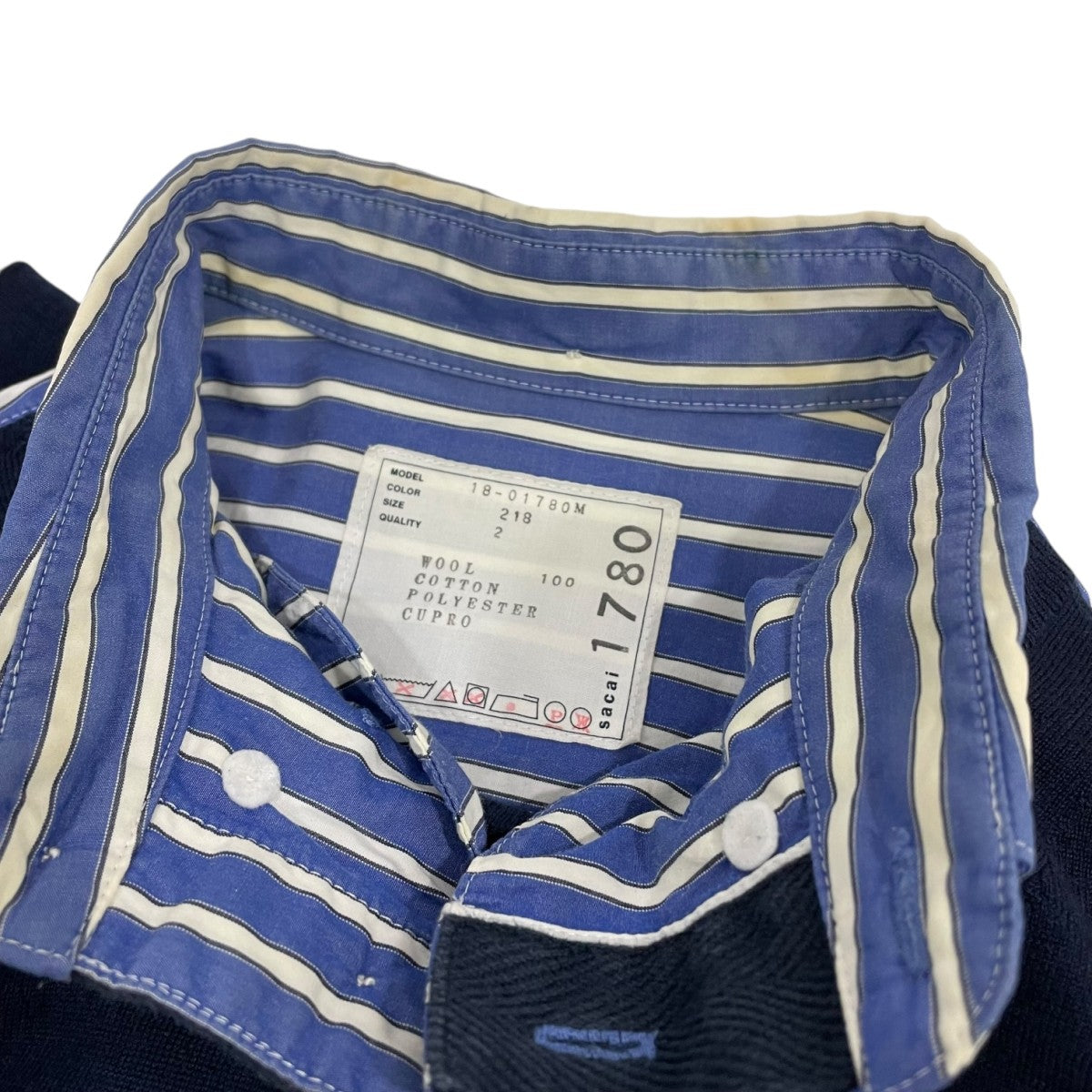 sacai/ストライプ 長袖シャツ/未使用品 sacai - sacai 20ss レイヤードストライプシャツの通販 by そそそshop