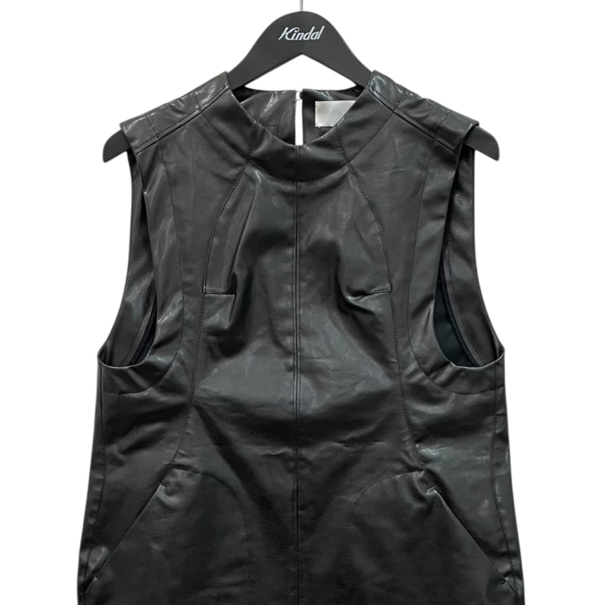 mame kurogouchi Coated Cotton Gabardine Shirt VestノースリーブワンピースMM24SS-SH002 古着・中古-3枚目のアイテム画像