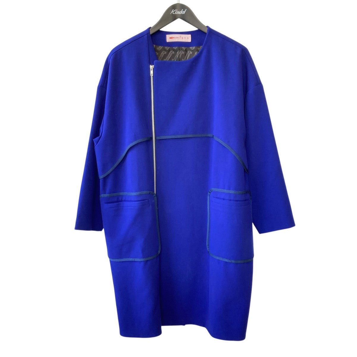 mint designs PIPING COATノーカラーコート 古着・中古-1枚目のアイテム画像